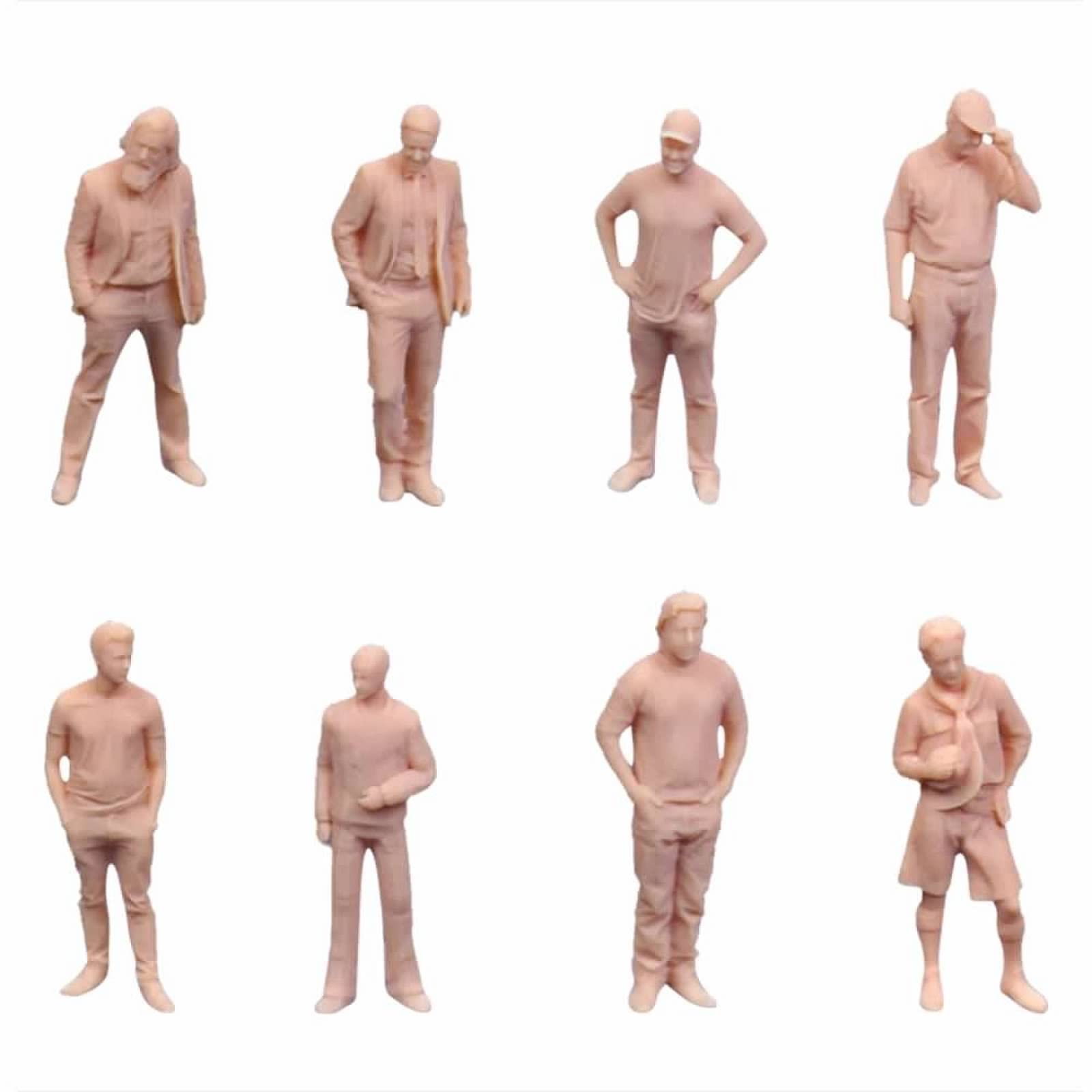 Amazon.co.jp: ZEDACAKAI (8個) 1/43 フィギュア 多くの男性立ちポーズ